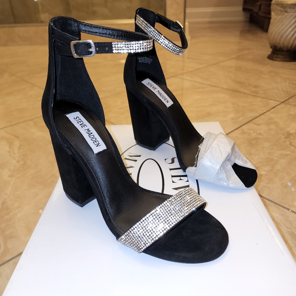Brand New Steve Madden Frame-r Black Heels